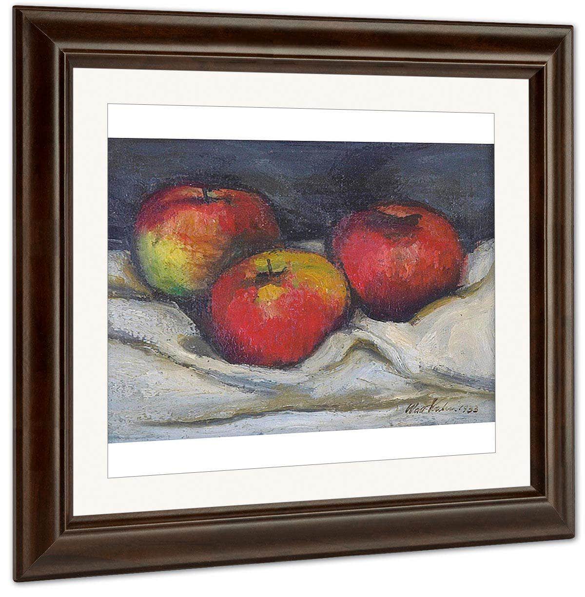 Three Apples By Walt Kuhn Fine Art Print