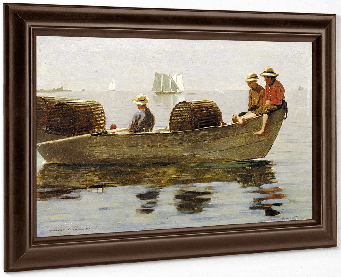 Three Boys In A Dory By Winslow Homer Fine Art Print