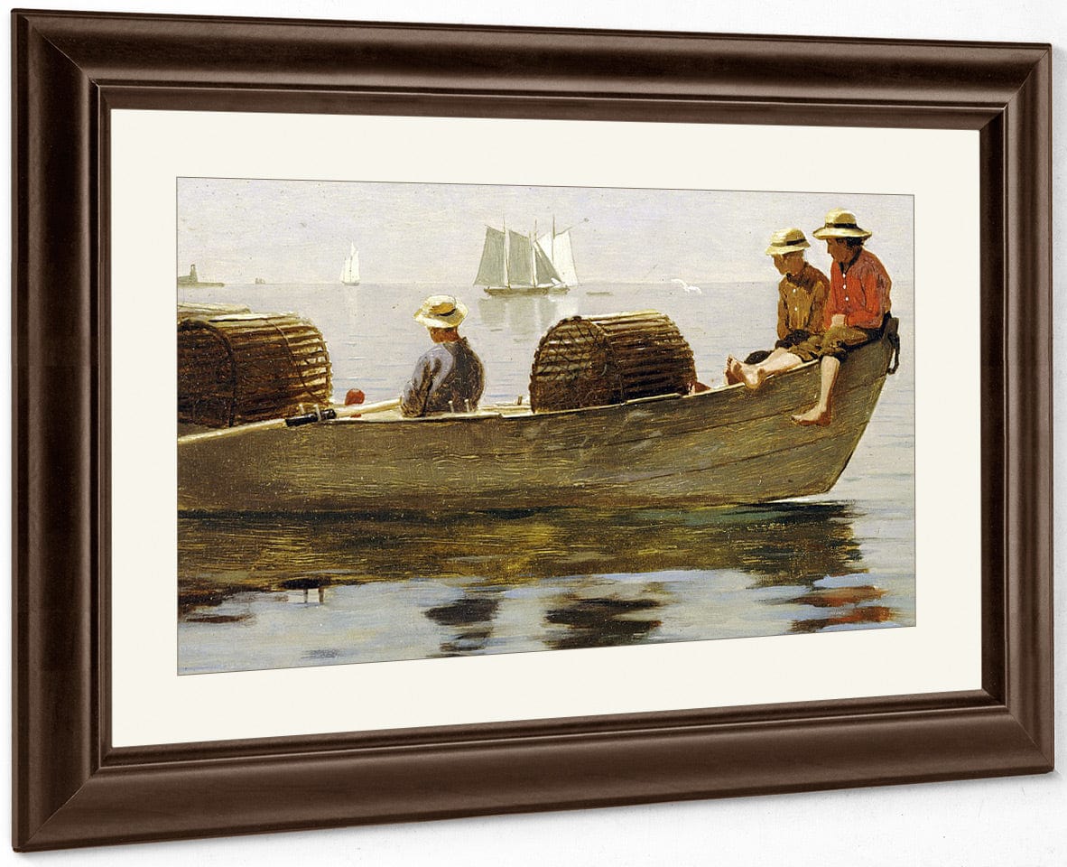 Three Boys In A Dory By Winslow Homer Fine Art Print