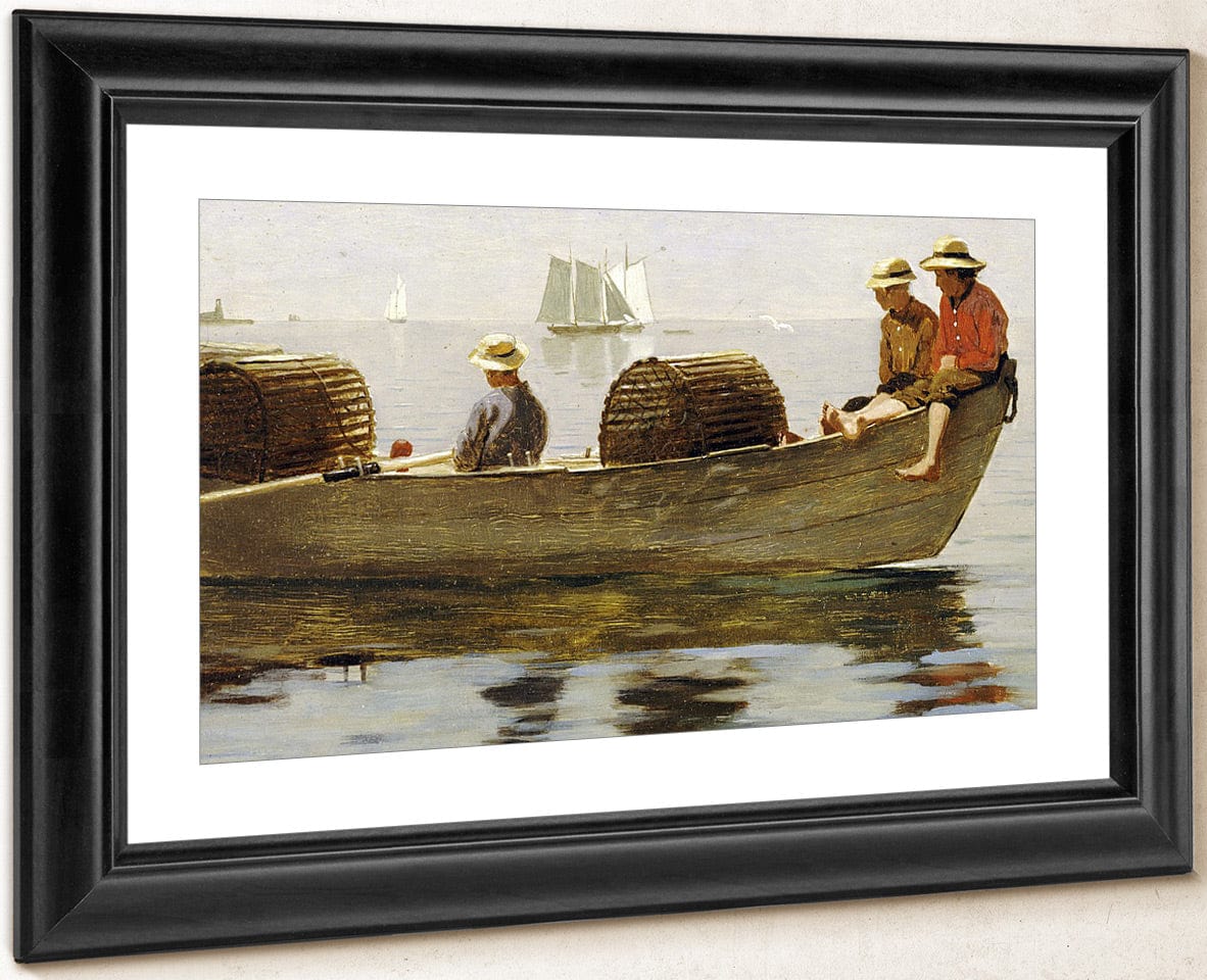 Three Boys In A Dory By Winslow Homer Fine Art Print