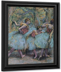 Three Dancers (Blue Tutus, Red Bodices) By Edgar Degas Fine Art Print