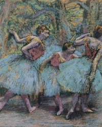 Three Dancers (Blue Tutus, Red Bodices) By Edgar Degas Fine Art Print