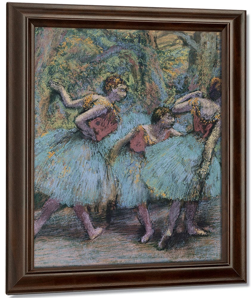 Three Dancers (Blue Tutus, Red Bodices) By Edgar Degas Fine Art Print