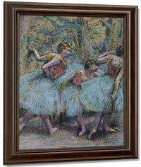 Three Dancers (Blue Tutus, Red Bodices) By Edgar Degas Fine Art Print