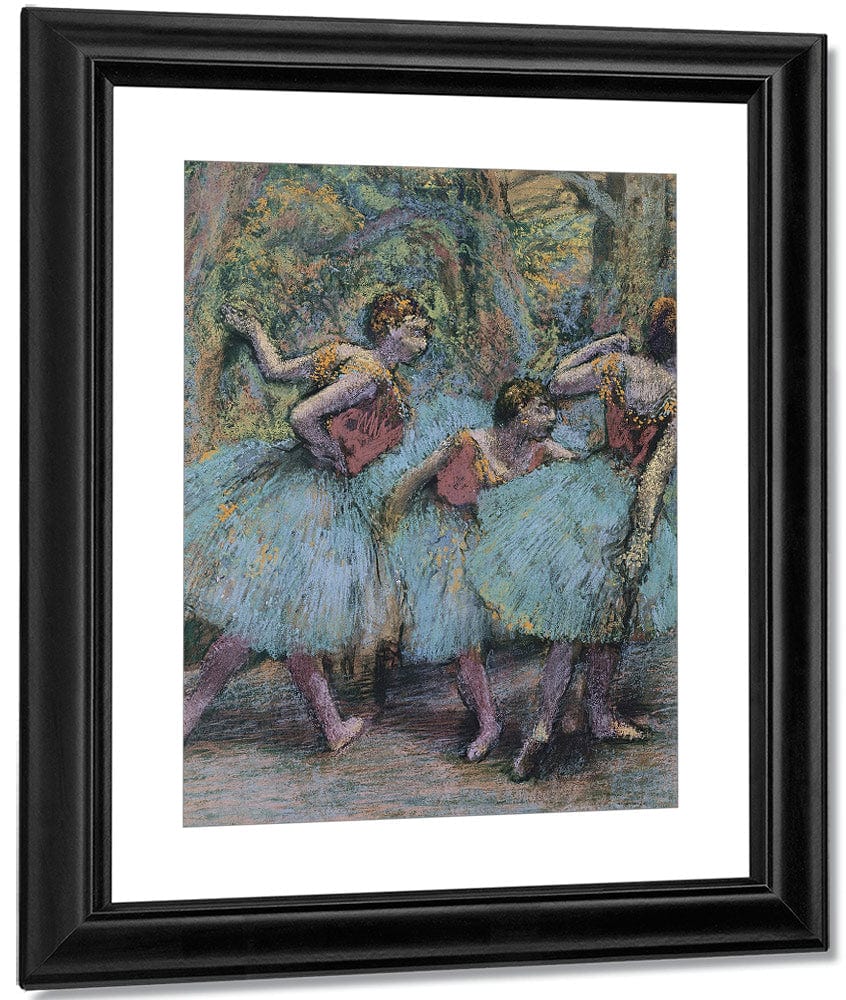 Three Dancers (Blue Tutus, Red Bodices) By Edgar Degas Fine Art Print