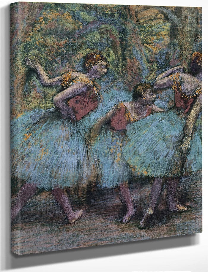 Three Dancers (Blue Tutus, Red Bodices) By Edgar Degas Fine Art Print