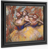 Three Dancers (Yellow Skirts, Blue Blouses) By Edgar Degas Fine Art Print