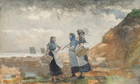 Three Fisher Girls, Tynemouth By Winslow Homer Fine Art Print