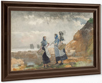 Three Fisher Girls, Tynemouth By Winslow Homer Fine Art Print