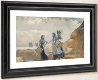 Three Fisher Girls, Tynemouth By Winslow Homer Fine Art Print