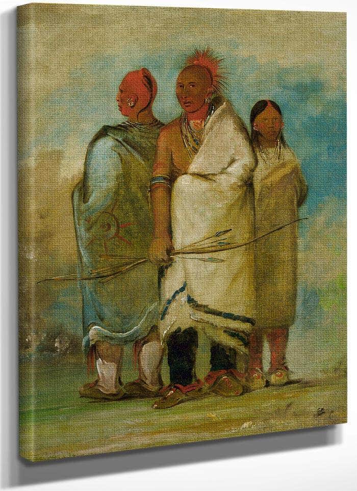 Three Fox Indians By George Catlin Fine Art Print