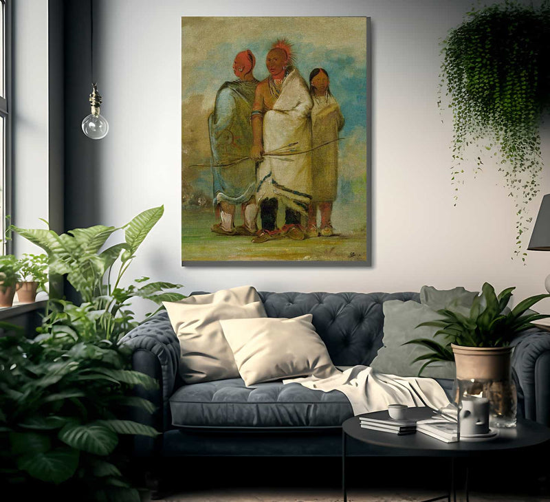 Three Fox Indians By George Catlin Fine Art Print