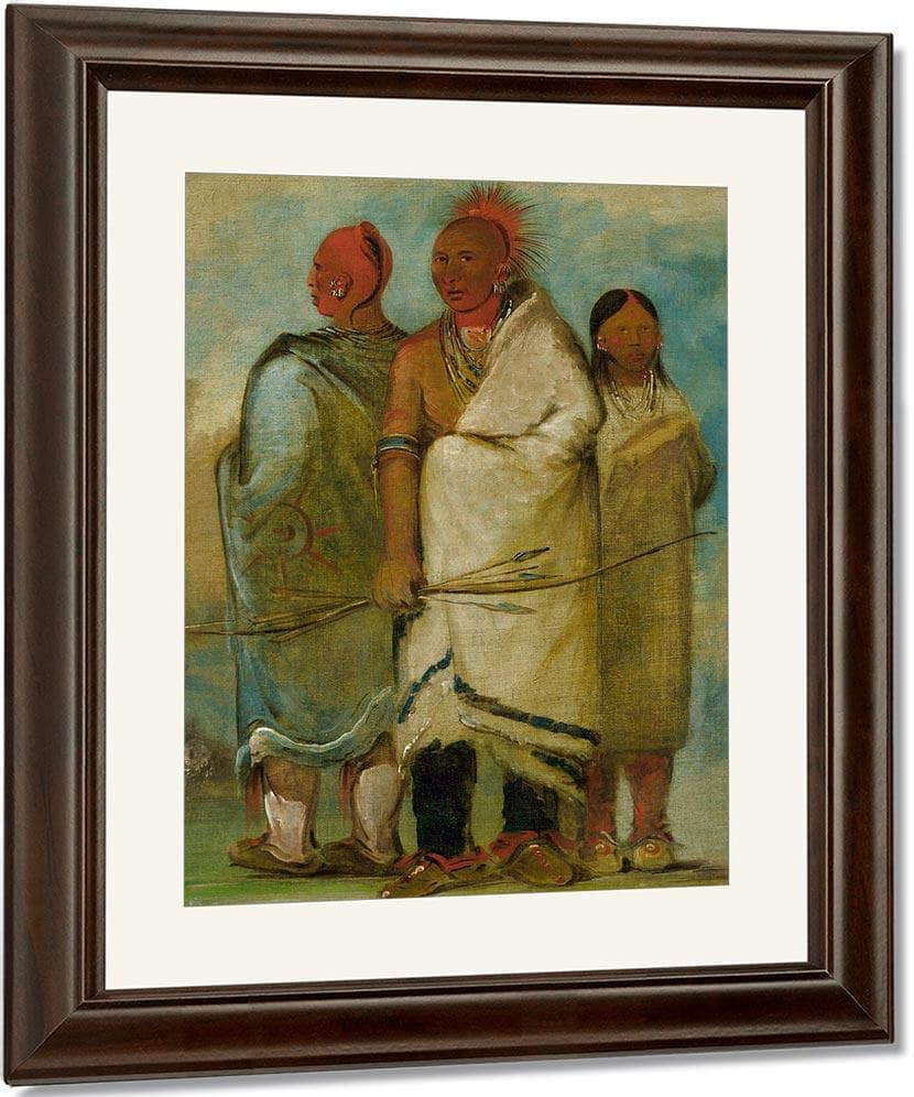Three Fox Indians By George Catlin Fine Art Print