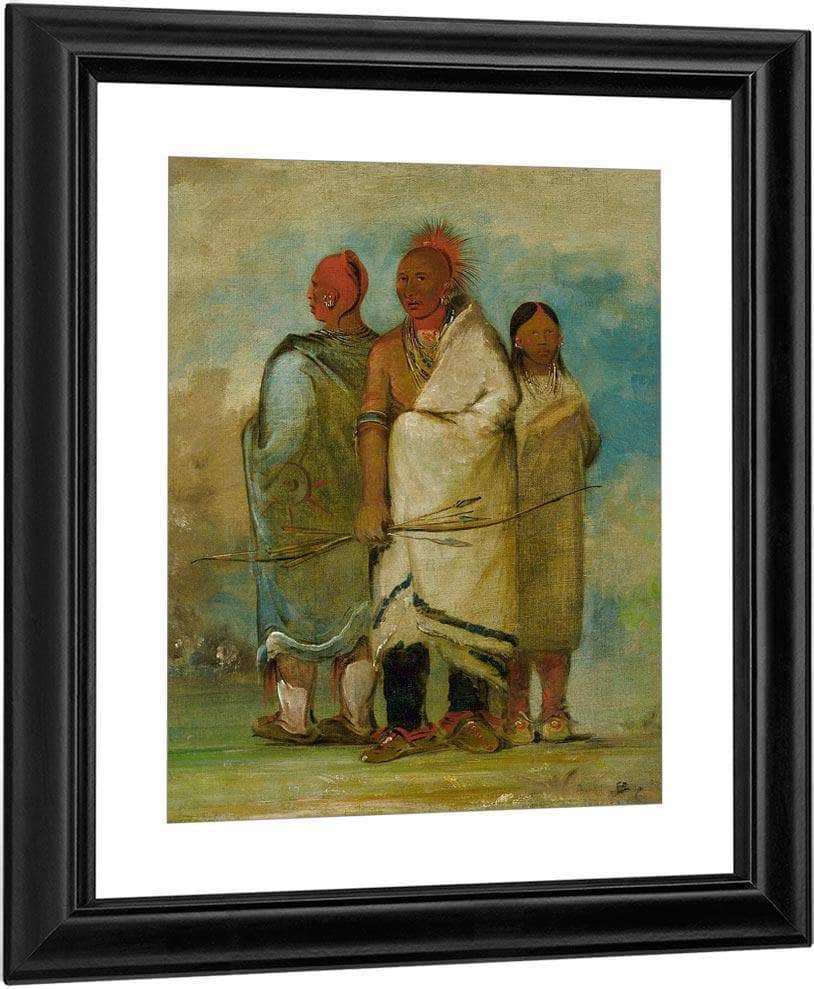 Three Fox Indians By George Catlin Fine Art Print