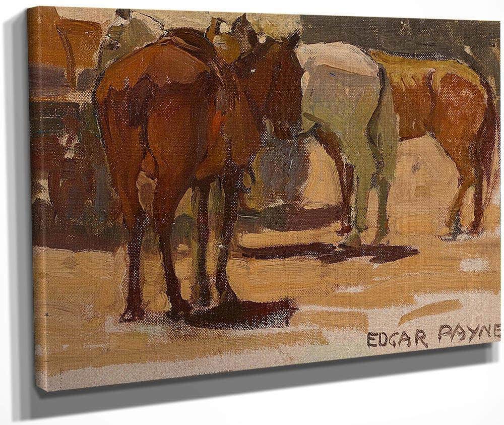 Three Horses By Edgar Payne Fine Art Print