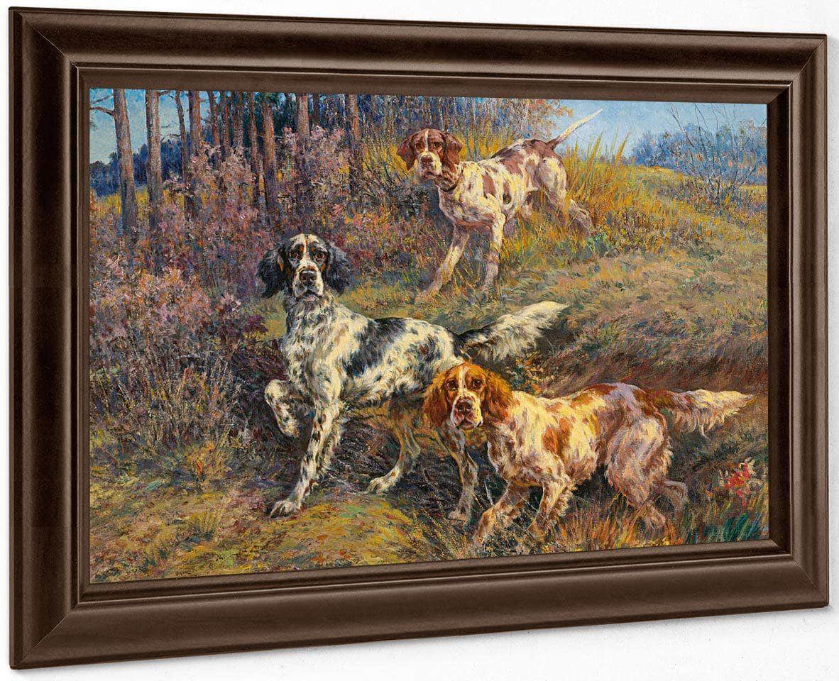 Three Hunting Dogs By Edmund Henry Osthaus Fine Art Print