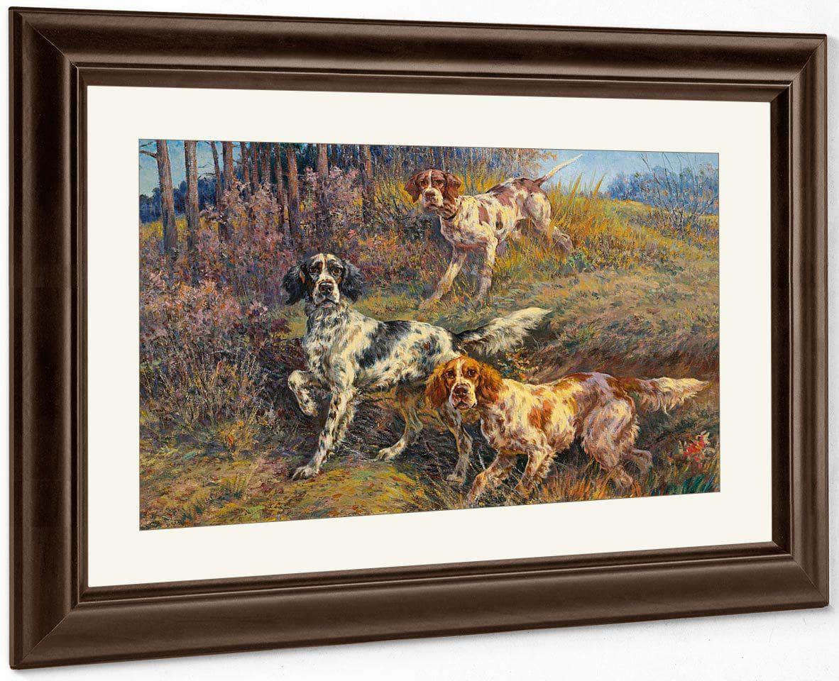 Three Hunting Dogs By Edmund Henry Osthaus Fine Art Print