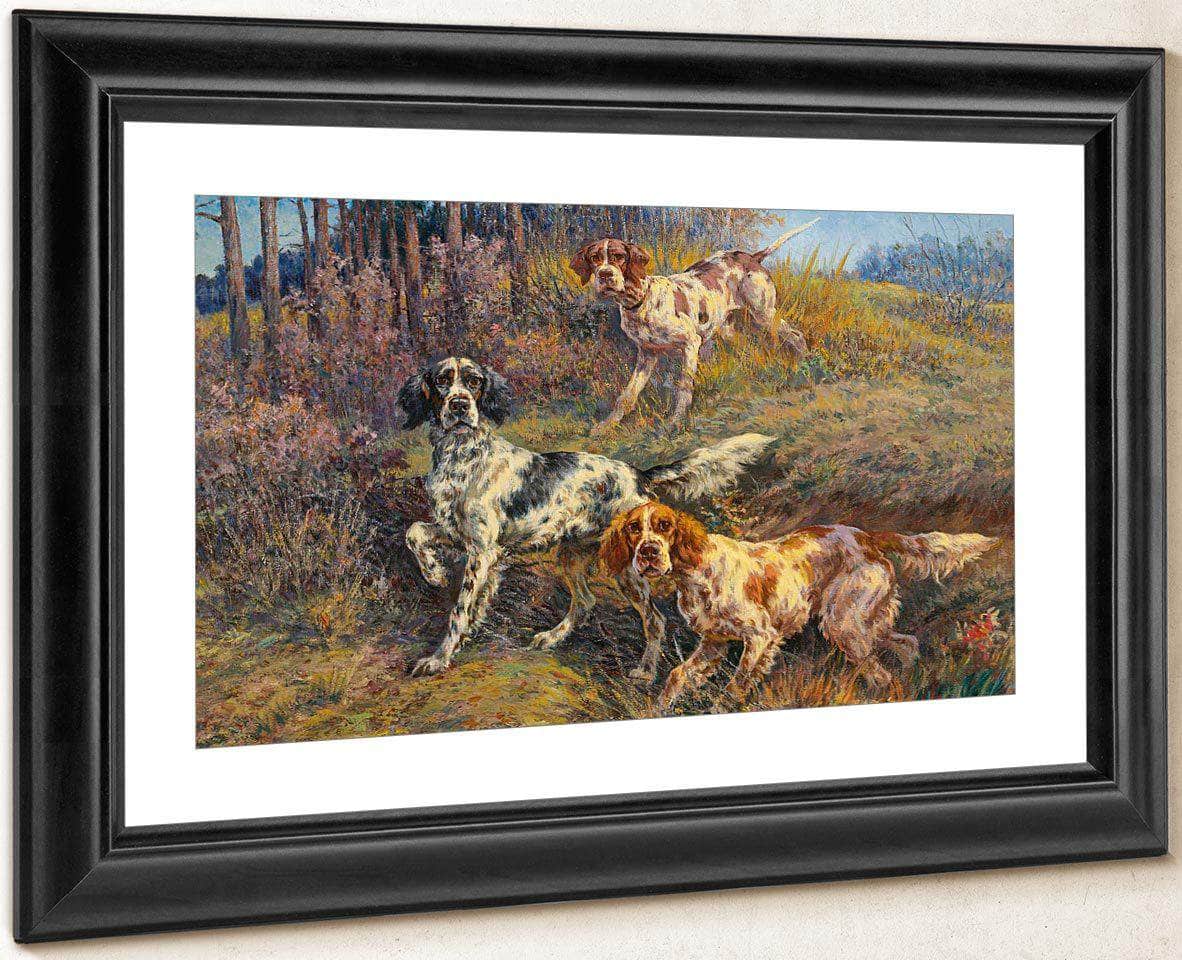 Three Hunting Dogs By Edmund Henry Osthaus Fine Art Print