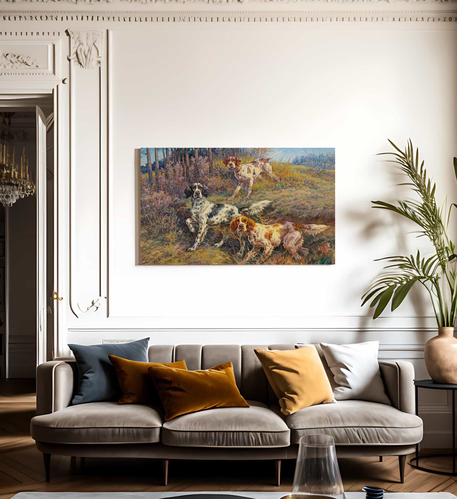 Three Hunting Dogs By Edmund Henry Osthaus Fine Art Print