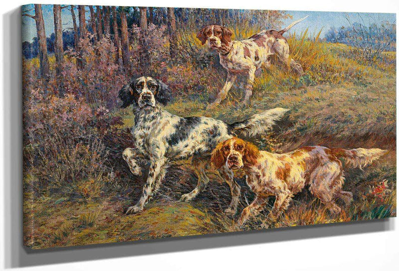 Three Hunting Dogs By Edmund Henry Osthaus Fine Art Print