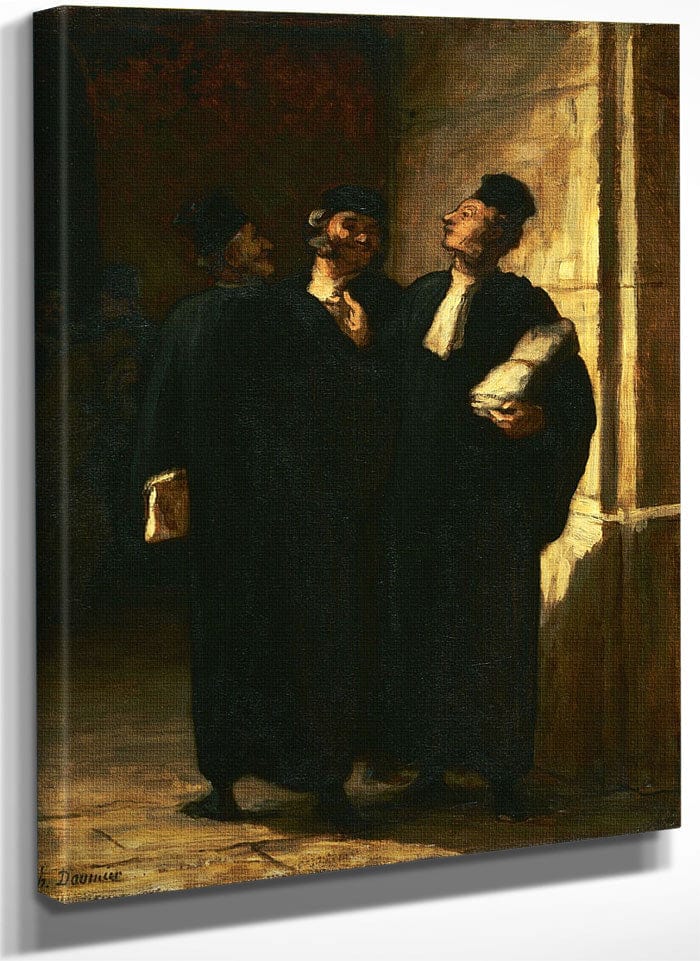 Three Lawyers By Honore Daumier Fine Art Print