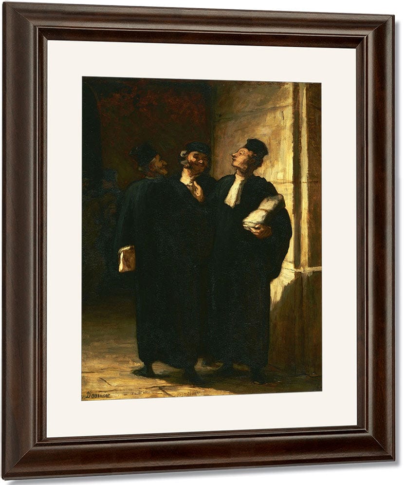 Three Lawyers By Honore Daumier Fine Art Print