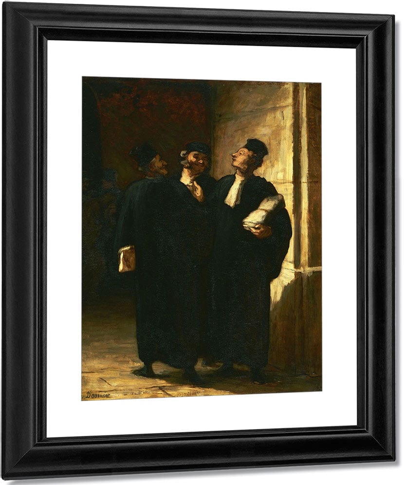 Three Lawyers By Honore Daumier Fine Art Print