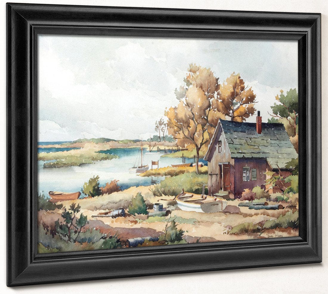Three Mile Harbor, Long Island By John Knowles Hare Fine Art Print