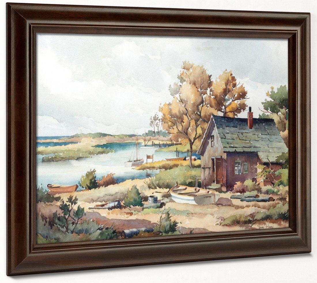 Three Mile Harbor, Long Island By John Knowles Hare Fine Art Print