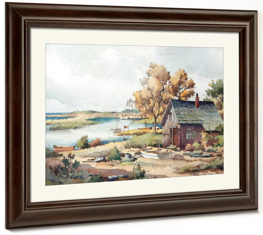 Three Mile Harbor, Long Island By John Knowles Hare Fine Art Print