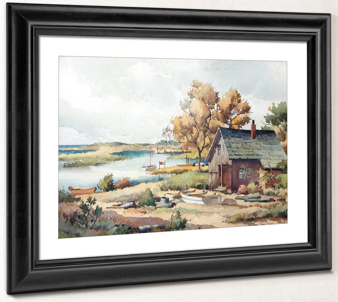 Three Mile Harbor, Long Island By John Knowles Hare Fine Art Print