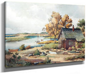 Three Mile Harbor, Long Island By John Knowles Hare Fine Art Print
