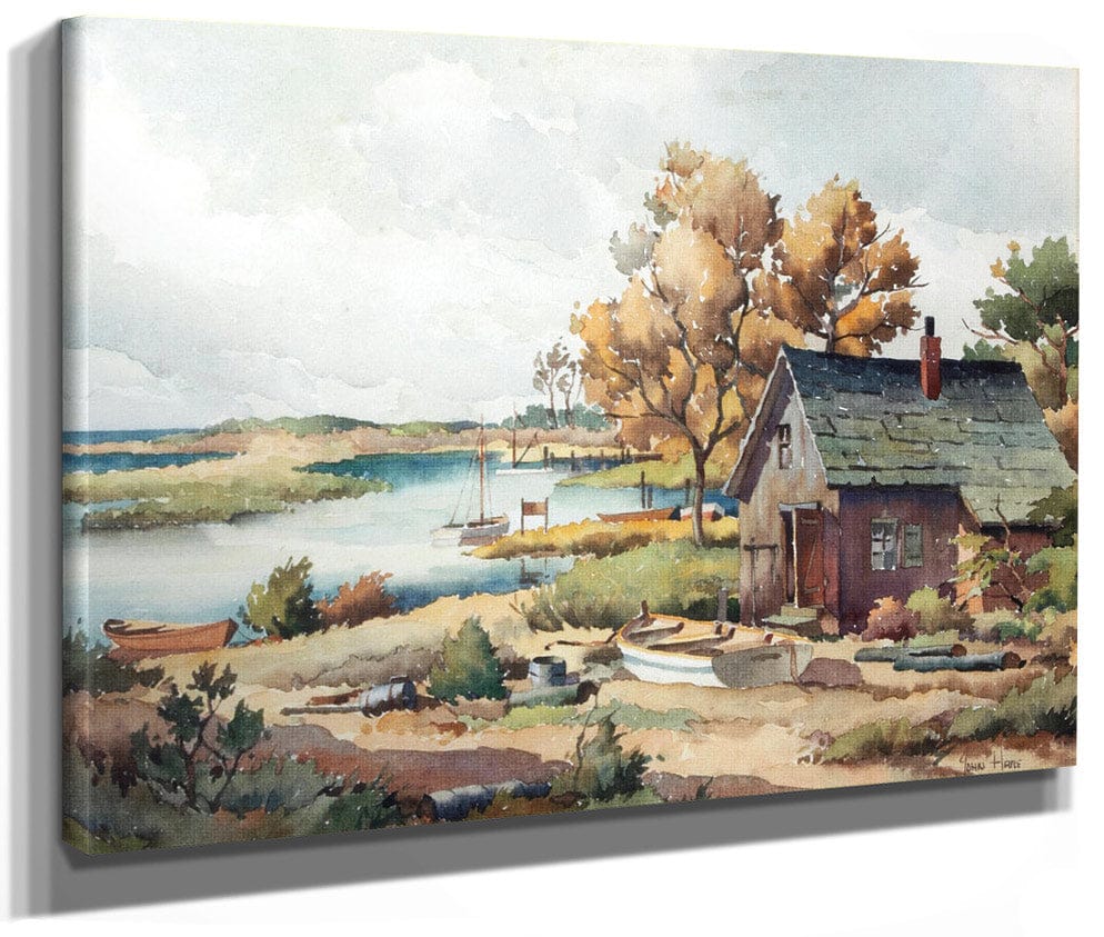 Three Mile Harbor, Long Island By John Knowles Hare Fine Art Print