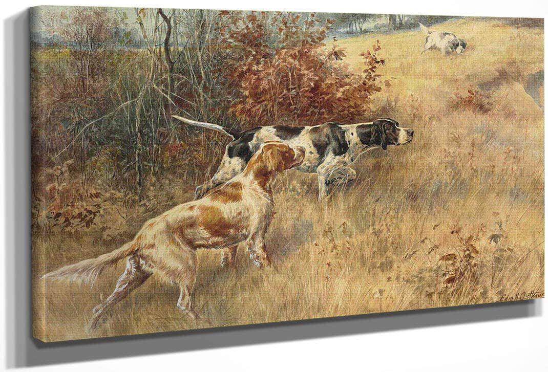 Three Pointers In A Field 2 By Edmund Henry Osthaus Fine Art Print