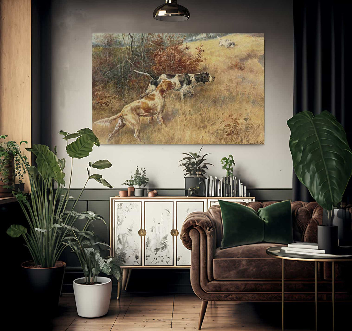 Three Pointers In A Field 2 By Edmund Henry Osthaus Fine Art Print