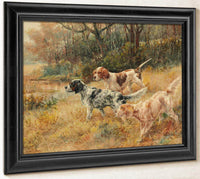 Three Pointers In A Field By Edmund Henry Osthaus Fine Art Print