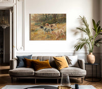 Three Pointers In A Field By Edmund Henry Osthaus Fine Art Print