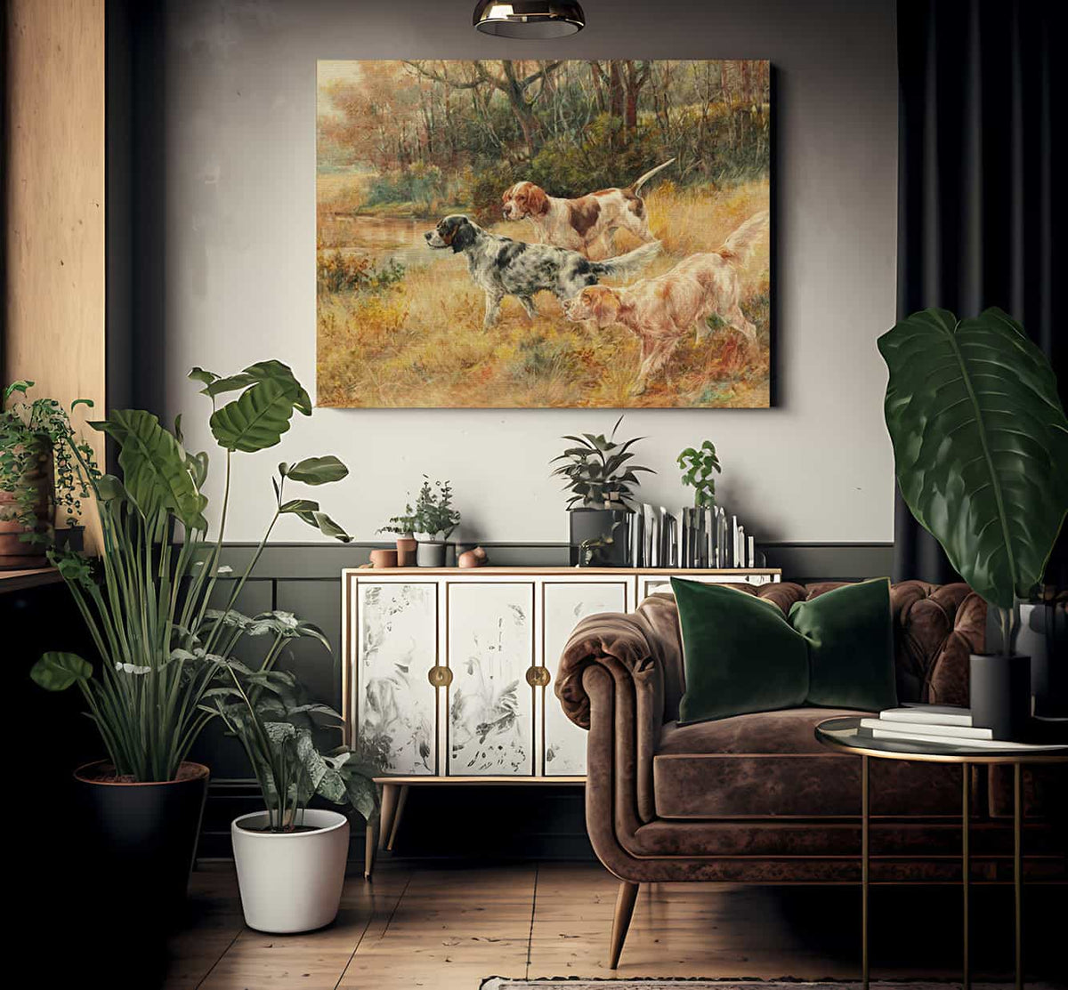 Three Pointers In A Field By Edmund Henry Osthaus Fine Art Print