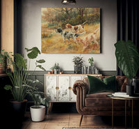 Three Pointers In A Field By Edmund Henry Osthaus Fine Art Print