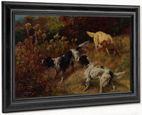 Three Setters On The Hunt By Edmund Henry Osthaus Fine Art Print