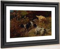 Three Setters On The Hunt By Edmund Henry Osthaus Fine Art Print