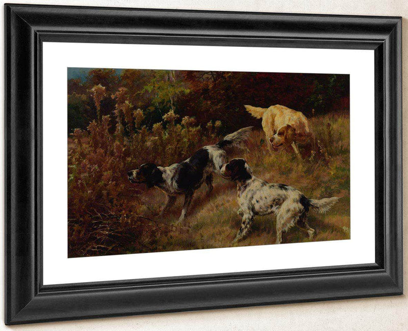 Three Setters On The Hunt By Edmund Henry Osthaus Fine Art Print