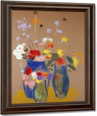 Three Vases Of Flowers By Odilon Redon Fine Art Print