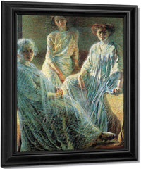Three Women 1910 Divisionism Oil On Canvas Private Collection By Umberto Boccioni Fine Art Print