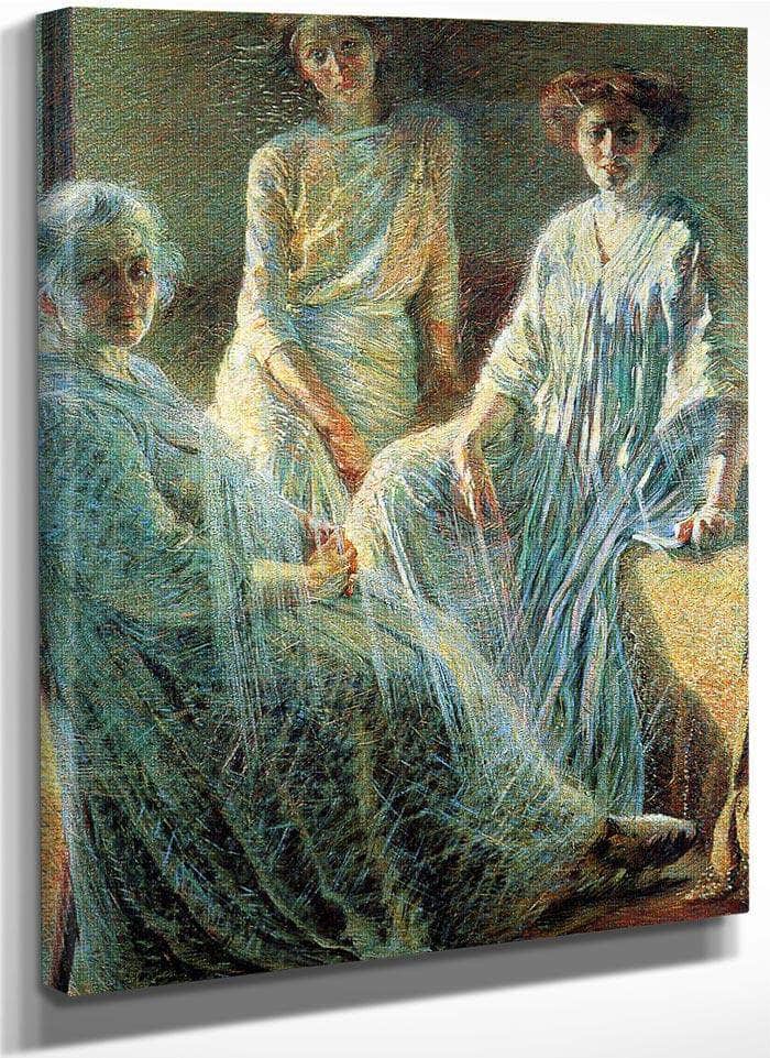 Three Women 1910 Divisionism Oil On Canvas Private Collection By Umberto Boccioni Fine Art Print