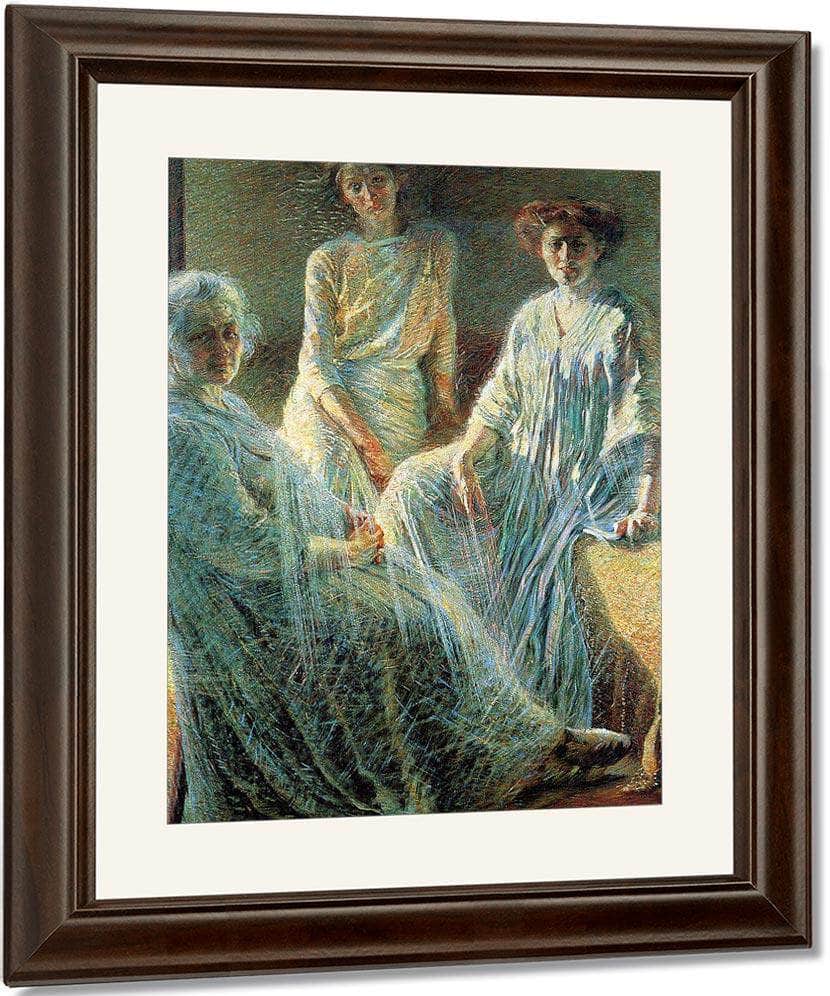 Three Women 1910 Divisionism Oil On Canvas Private Collection By Umberto Boccioni Fine Art Print
