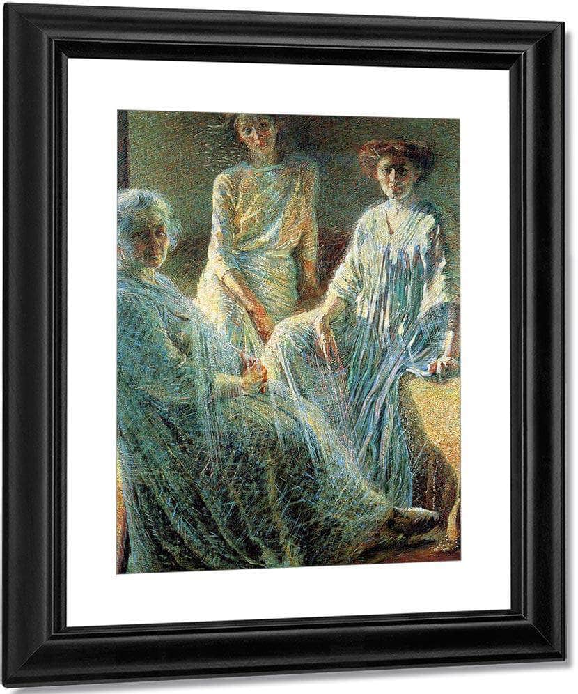 Three Women 1910 Divisionism Oil On Canvas Private Collection By Umberto Boccioni Fine Art Print