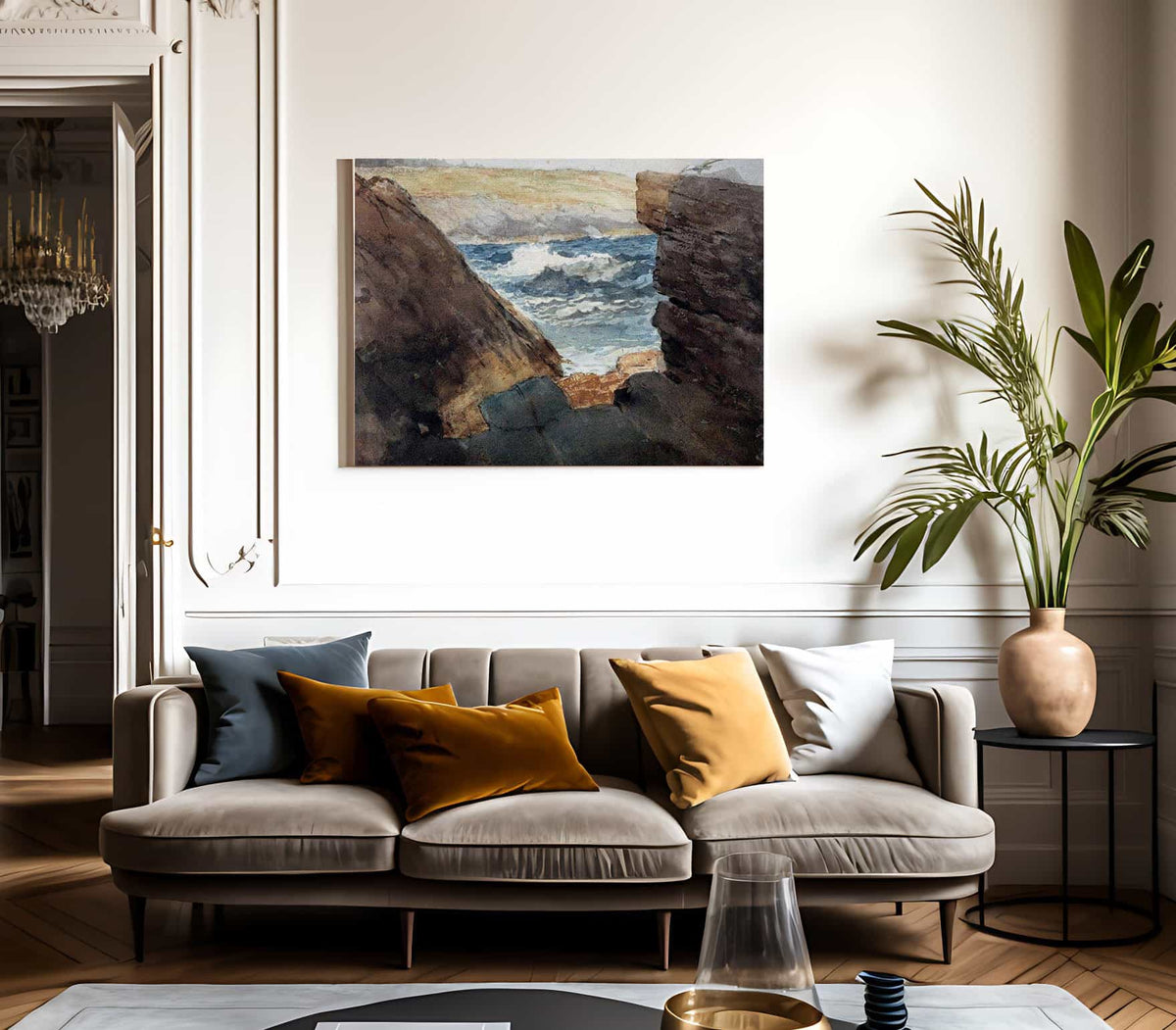 Through The Rocks By Winslow Homer Fine Art Print