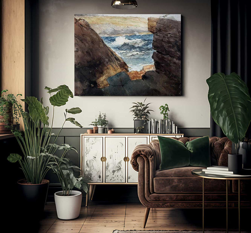 Through The Rocks By Winslow Homer Fine Art Print