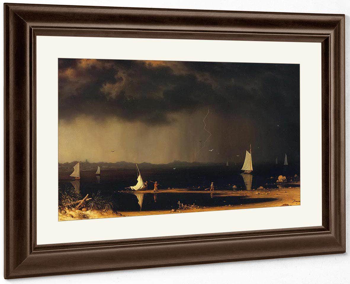Thunder Storm On Narragansett Bay By Martin Johnson Heade Fine Art Print